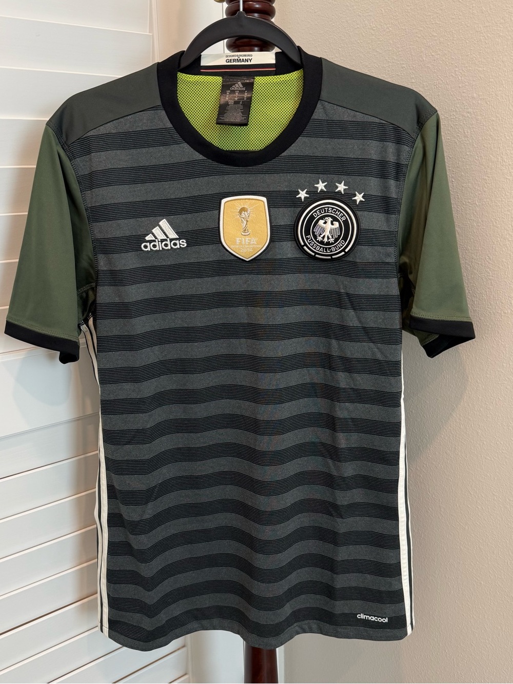 adidas Black Jersey with Lime Green Interior